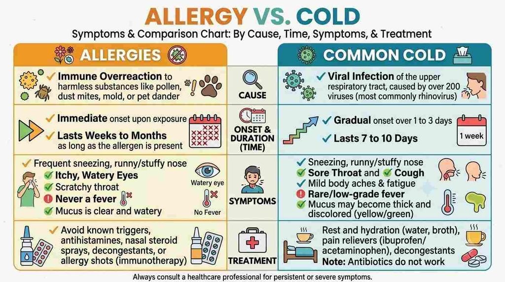 Allergy vs Cold Symptoms